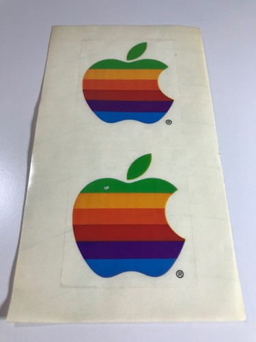 Apple logo vintage sticker - apple,