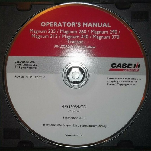 Case magnum 235 260 290 - 260, 315