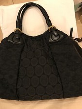 MALIPARMI - BORSA A MANO - IN TESSUTO GRIGIO SCURO - POCO USATA