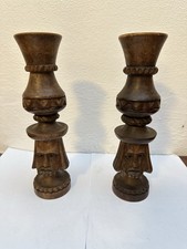 Coppia Candelabri Legno