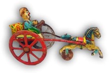 Carretto latta bell milano belloni anni 50 a leva -ingap tippco arnold vintage