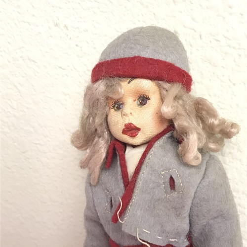 Bambola vintage orso - , feltro