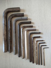 SERIE 12 CHIAVI MASCHI ESAGONALI A BRUGOLA 1.5- 2 -2,5 -3- 4-4,5-5-5,5- 6-7-8-10