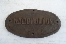 placca veicolo nazionale auto d'epoca Camion Treno FS Fiat