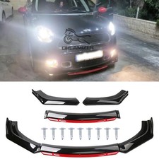 Kit corpo spoiler labbro splitter paraurti anteriore nero+rosso per Mini Cooper R53 R56 F56