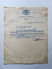 FIAT Automobili concessionario di vendita E. PORRINO BIELLA lettera 1924