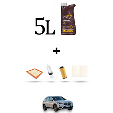HOFFCAR Kit tagliando 4 FILTRI e 5L OLIO per bmw x1 (F48) 18d 110kw dal 2015