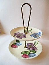 Laveno Verbanum Stone alzatina ceramica due piani anemoni Antonia Campi Andloviz