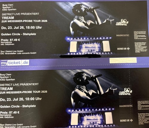 Biglietti tream golden - biglietti,
