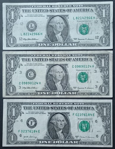 Usa lotto banconote 1 - 3, da