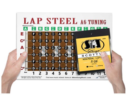 Lap steel note chart - chart, tuning