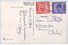 ai3011 - VENEZUELA - Storia Postale - CARTOLINA all'Italia 1956 Hotel Francobollo