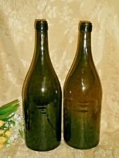 1900 CANTINA PIEMONTE COPPIA GRANDI  BOTTIGLIE VETRO VERDE CM40  vino