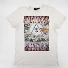Pink Floyd Kneb Worth camicia donna grande bianca t-shirt rock anni 70 con polsini
