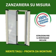 ZANZARIERA BOTTONATA DOPPIA ANTA ORIZZONTALE ROREX 2 - SU MISURA