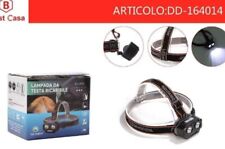 LAMPADA DA TESTA FRONTALE RICARICABILE TORCIA MODALITA LUCE CON LED SPORT PILE