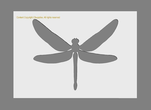 Mylar stencil dragonfly - mylar,