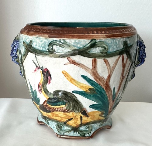 Ancien cache pot barbotine - ancien,