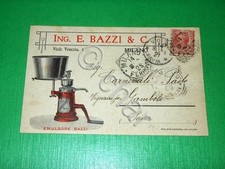 Cartolina Pubblicità Emulsore Bazzi - Ing. E. Bazzi & C. ( Milano ) 1909