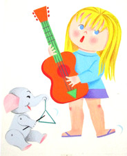 CHITARRA anni 60 QUADRO LIBRO