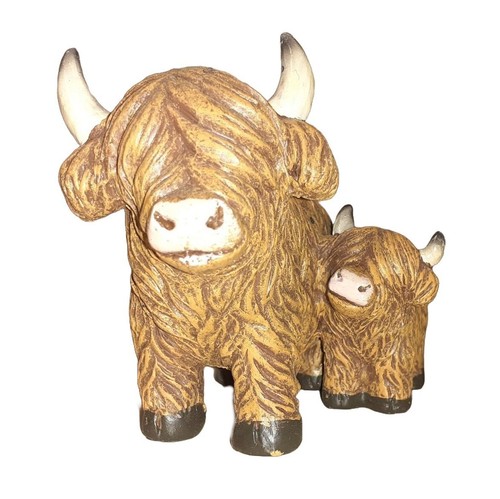 Happy highland cow standing - happy,