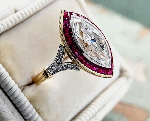 Anello stile art deco marchesa