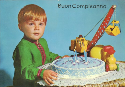Cartolina augurale vintage - cartolina,