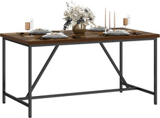 Tavolo Da Pranzo Rettangolare per 6 Persone, Tavolo Da Cucina in Stile Industria