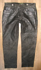 Parforce Uomo- Jeans IN Pelle/Nabuk Pantaloni IN Pelle Dkl Verde Circa W37/L31