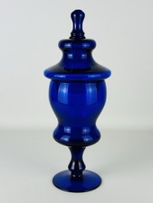 Vintage Vaso In Vetro Blu