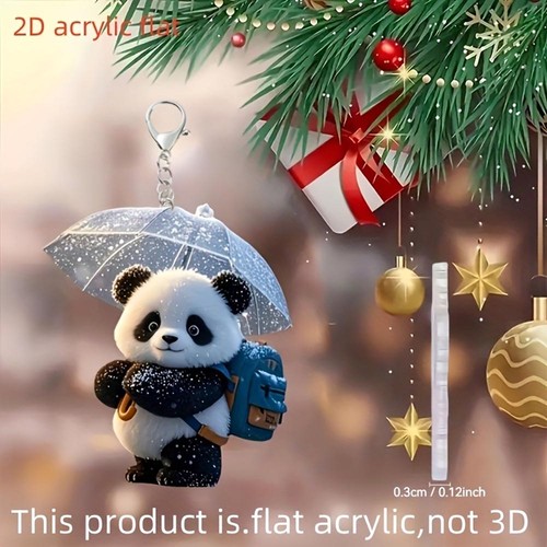 Portachiavi ombrello panda - portachiavi,
