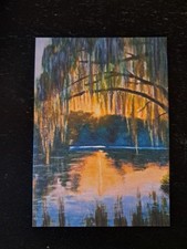 Quadro paesaggio lago albero