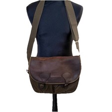 Borsa a tracolla Barbour Wax cotone e pelle Tarras impermeabile messenger