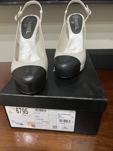 Scarpe chanel bicolore - 38,5,