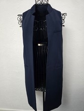 Zara gilet donna lungo blu