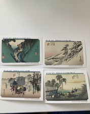 Ukiyo-e Art Cards Set di 4