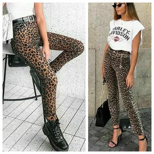 Jeans zara leopardati skinny - jeans,