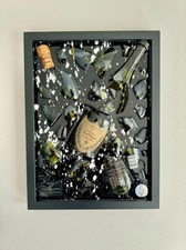 Quadro in resina con bottiglia