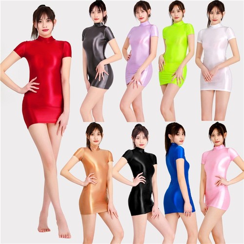 Vestito shirt sexy lucido - t-shirt,