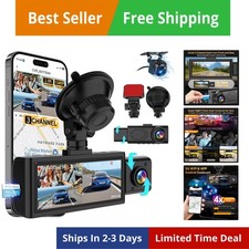 Dash Cam 3 Canali 4K Anteriore