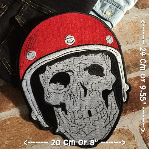 Casco rosso teschio - rosso,