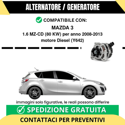 Alternatore mazda mz cd - 3, mz-cd