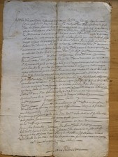 Antico manoscritto Meldola - Forlì Cesena. Vendita Podere 1636