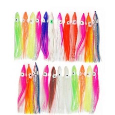 20 pezzi bulbo esche da pesca morbide acqua salata polpo calamari gonna esca hoochies 5-16 cm