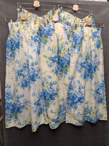 Tende floreali blu - , vintage