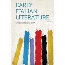 Early Italian Literature. 