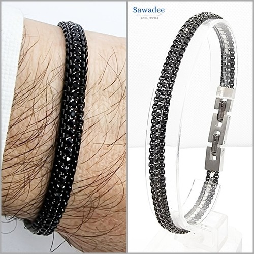 Bracciale tennis uomo elegante