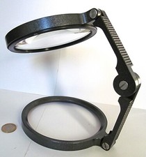 vintage enorme LENTE INGRANDIMENTO da tavolo 140mm ottica URSS fusione metallo