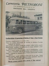 AUTOBUS CARROZZERIA PIETROBONI BASSANO - VECCHIA PUBBLICITA' ADVERT 