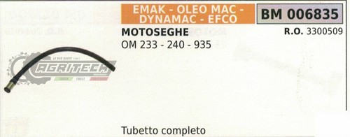 Tubo olio completo motosega - olio,